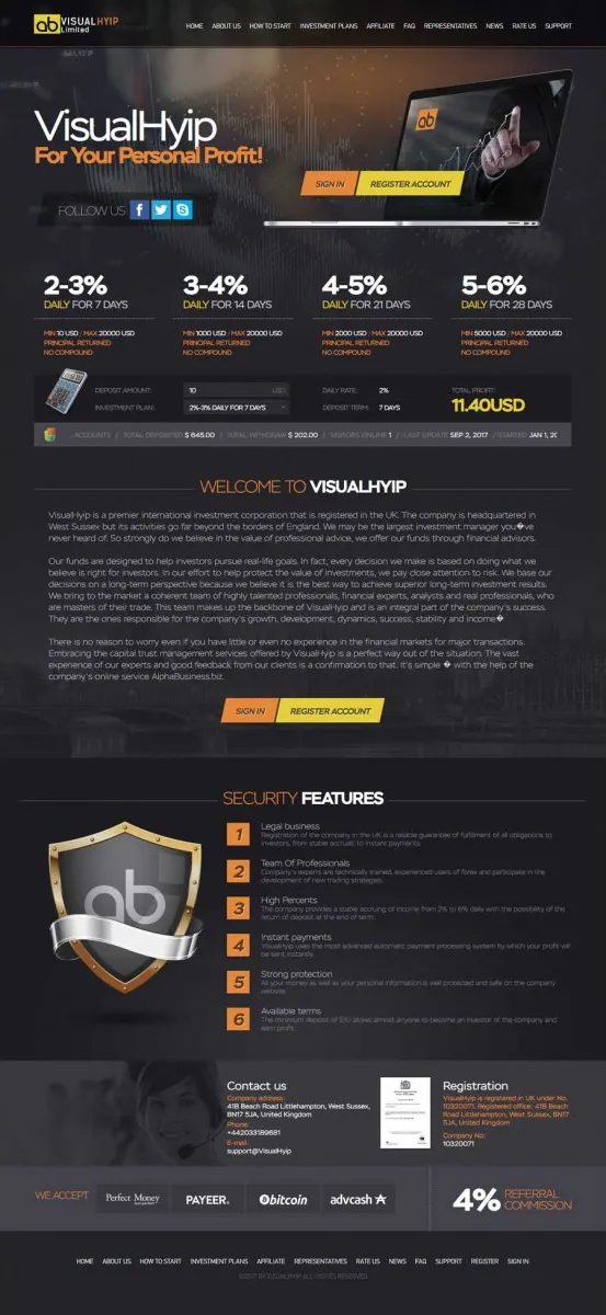 HYIP zvpt Investment Template 1226 Design
