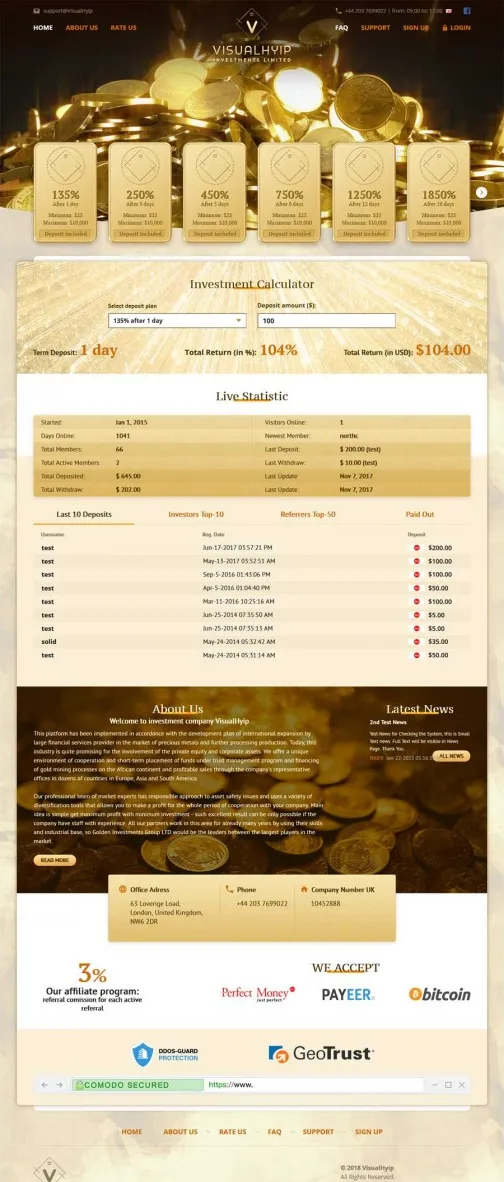HYIP zvpt Investment Template 1232 Design