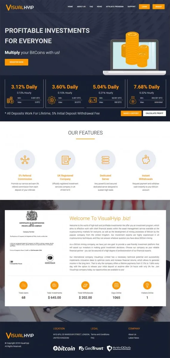 HYIP zvpt Investment Template 1237 Design