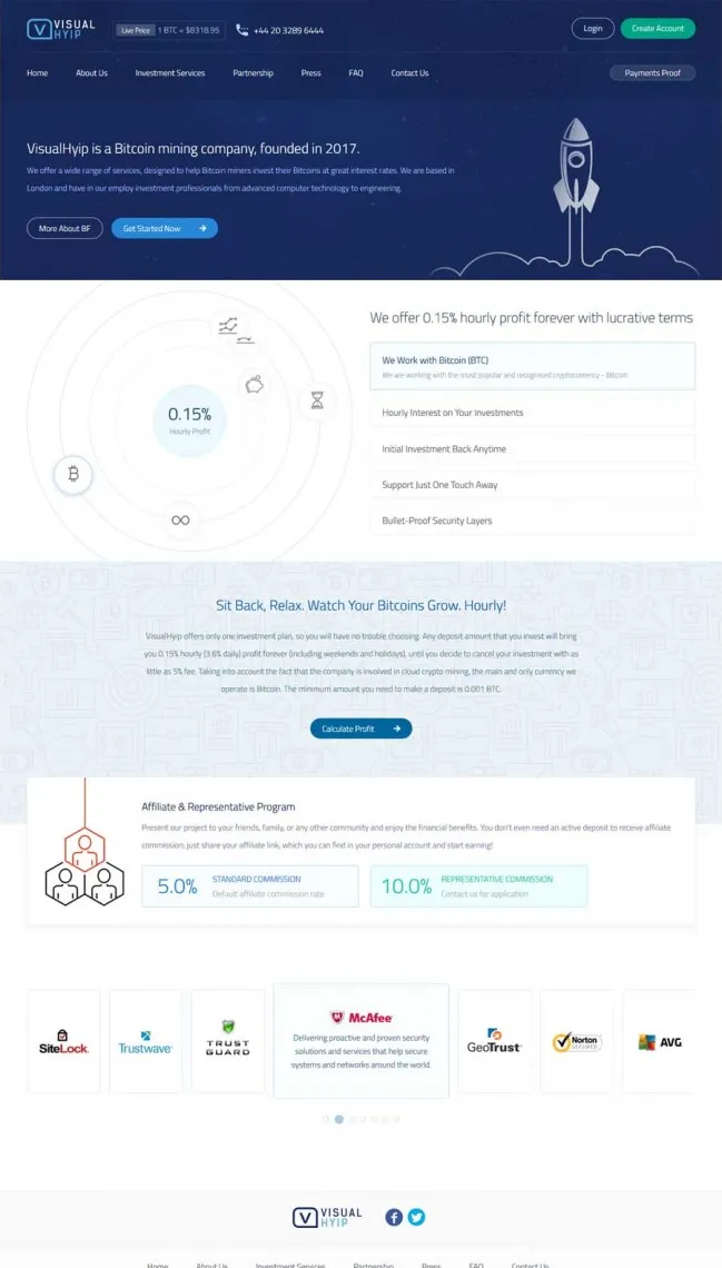 HYIP zvpt Investment Template 1250 Design