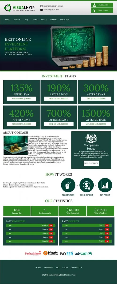 HYIP zvpt Investment Template 1270 Design