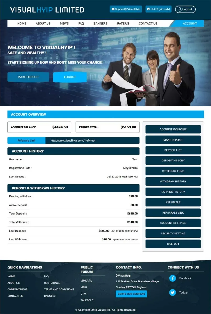 Investment Template 3 Page