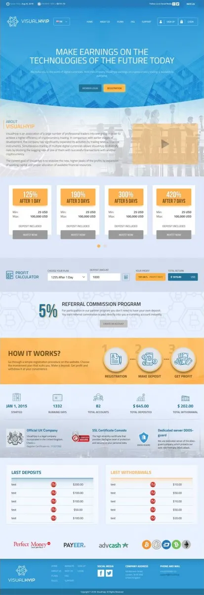 HYIP zvpt Investment Template 1274 Design
