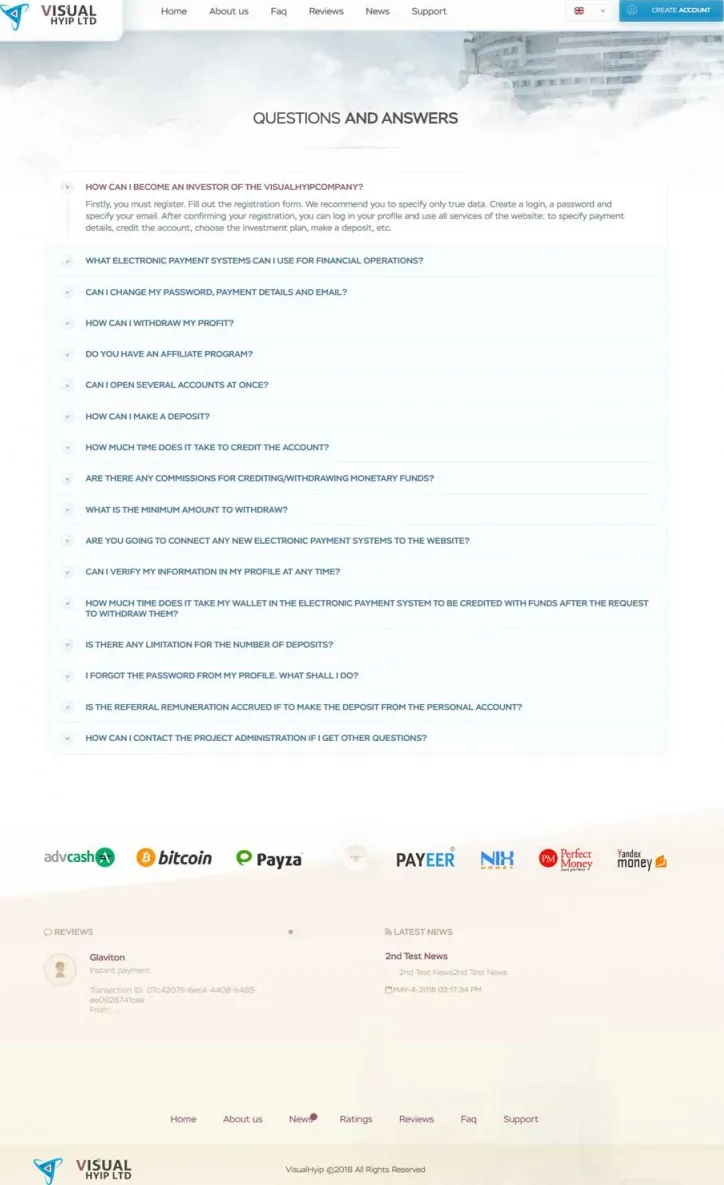 Investment Template 4 Page