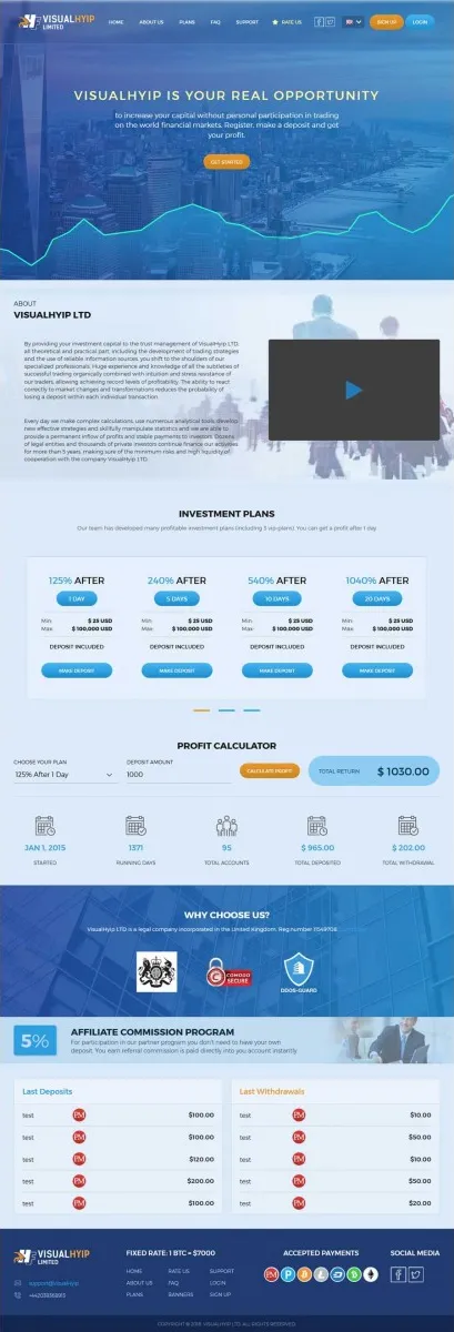 HYIP zvpt Investment Template 1282 Design