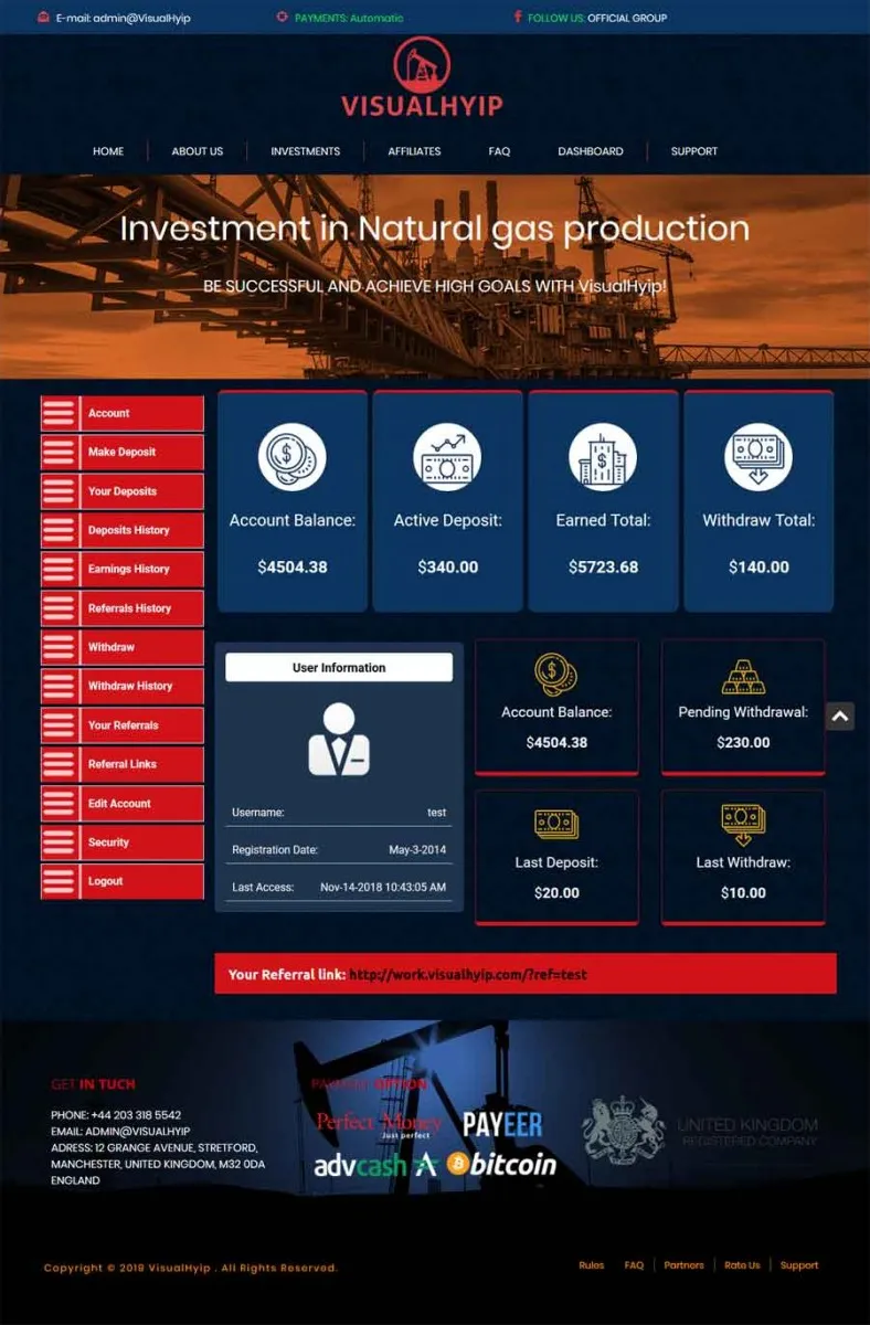 Investment Template 3 Page