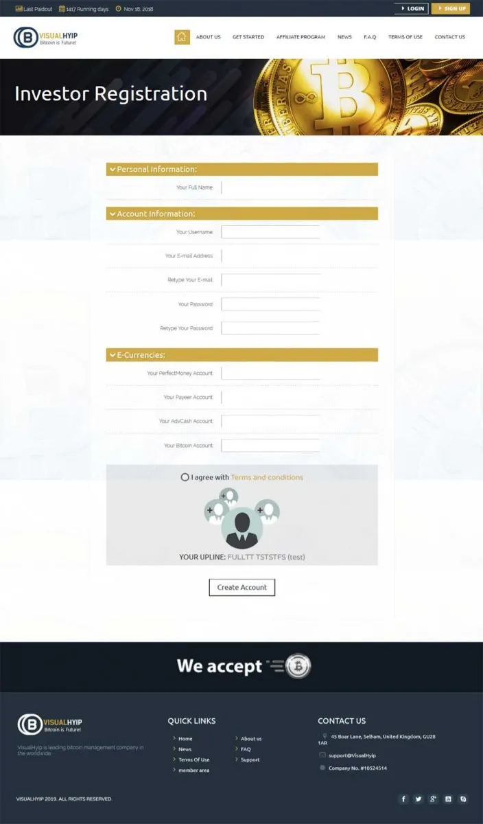 Investment Template 2 Page