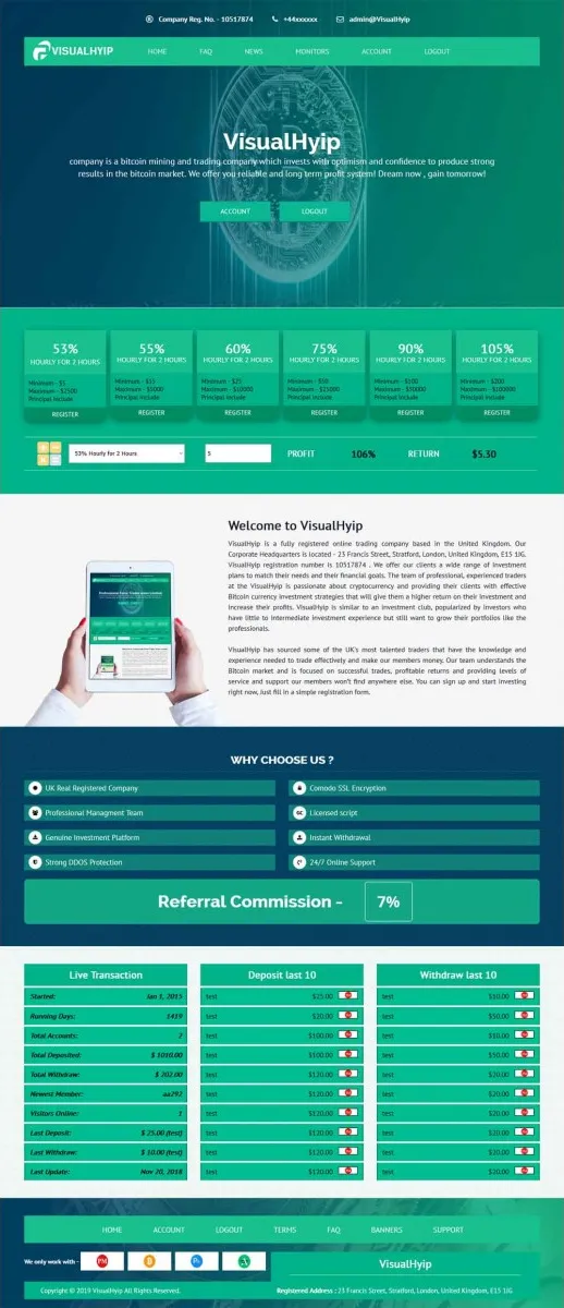 HYIP zvpt Investment Template 1291 Design