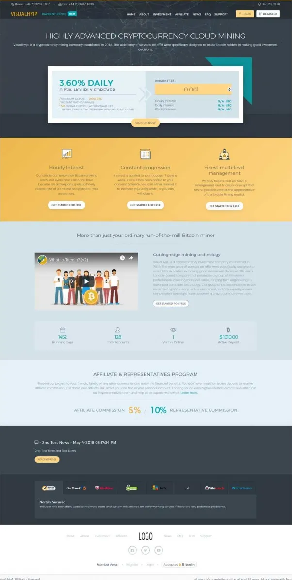 HYIP zvpt Investment Template 1301 Design