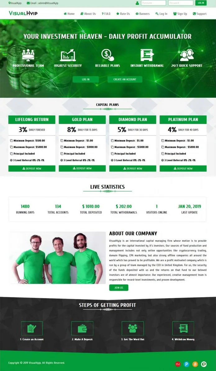 HYIP zvpt Investment Template 1304 Design