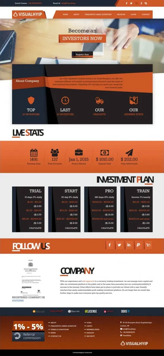 HYIP zvpt Investment Template 1307 Design