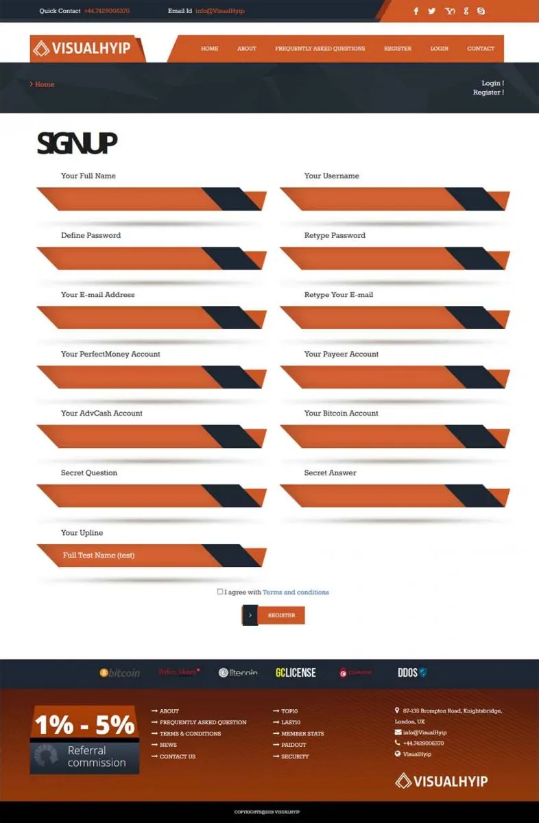 Investment Template 2 Page