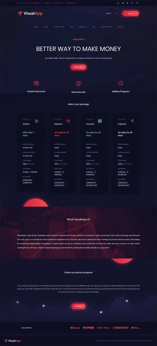 HYIP zvpt Investment Template 1309 Design