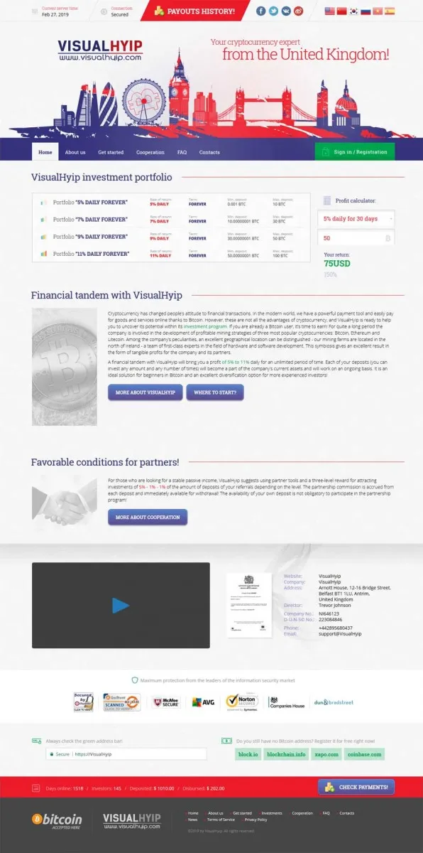 HYIP zvpt Investment Template 1311 Design