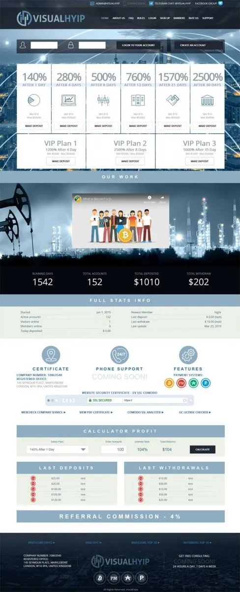 HYIP zvpt Investment Template 1316 Design