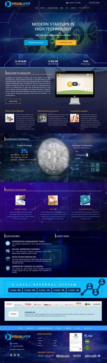 HYIP zvpt Investment Template 1317 Design