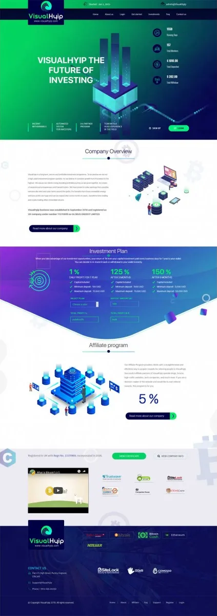 HYIP zvpt Investment Template 1320 Design