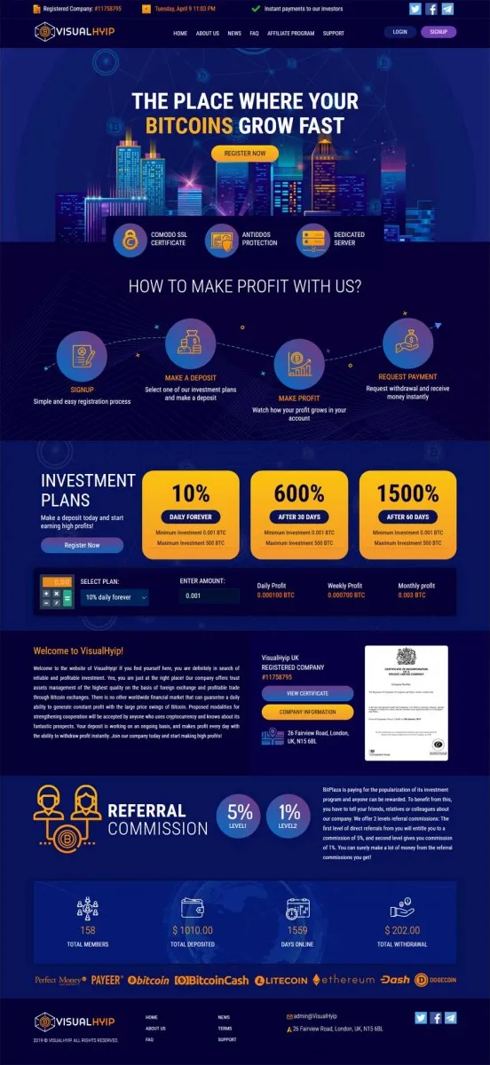 HYIP zvpt Investment Template 1321 Design