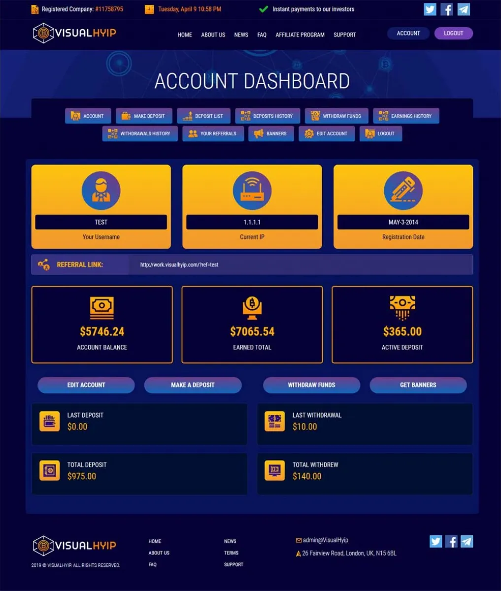 Investment Template 3 Page