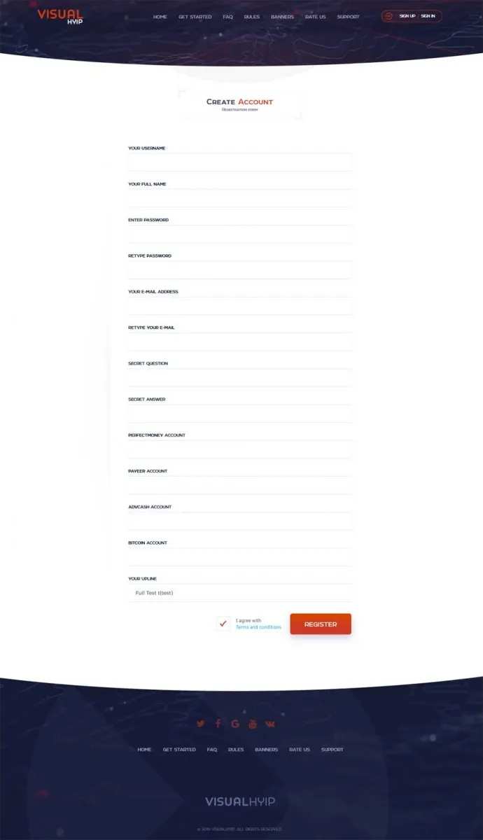 Investment Template 2 Page