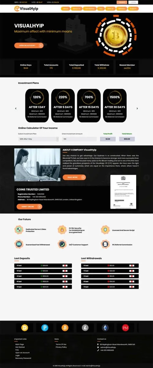 HYIP zvpt Investment Template 1333 Design