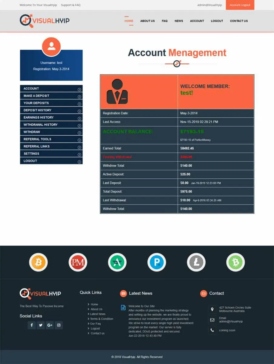 Investment Template 3 Page