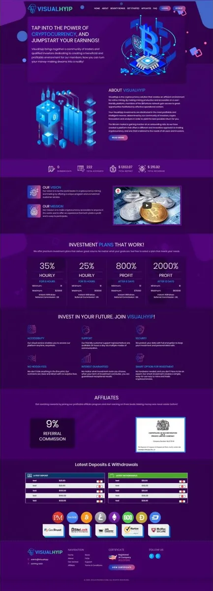 HYIP zvpt Investment Template 1354 Design