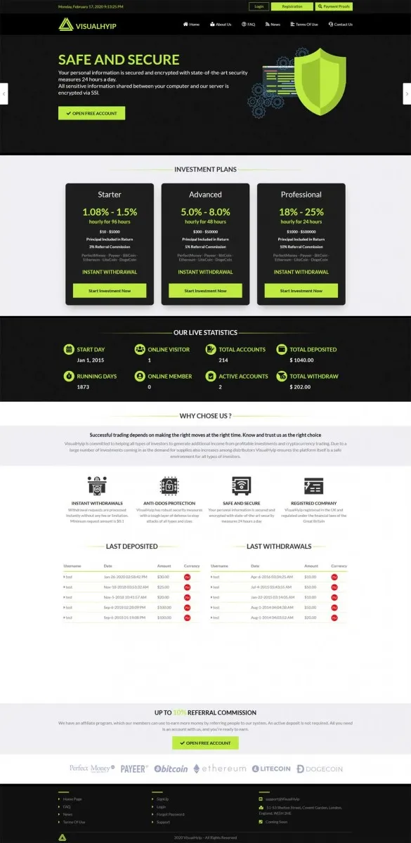 HYIP zvpt Investment Template 1365 Design