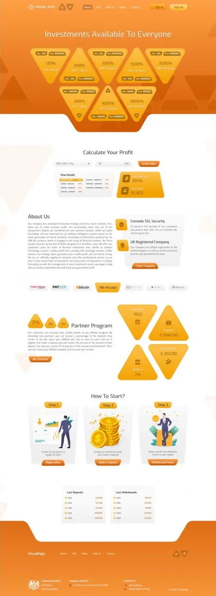 HYIP zvpt Investment Template 1374 Design