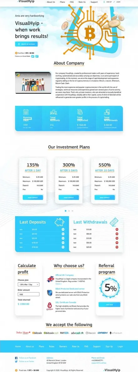 HYIP zvpt Investment Template 1375 Design