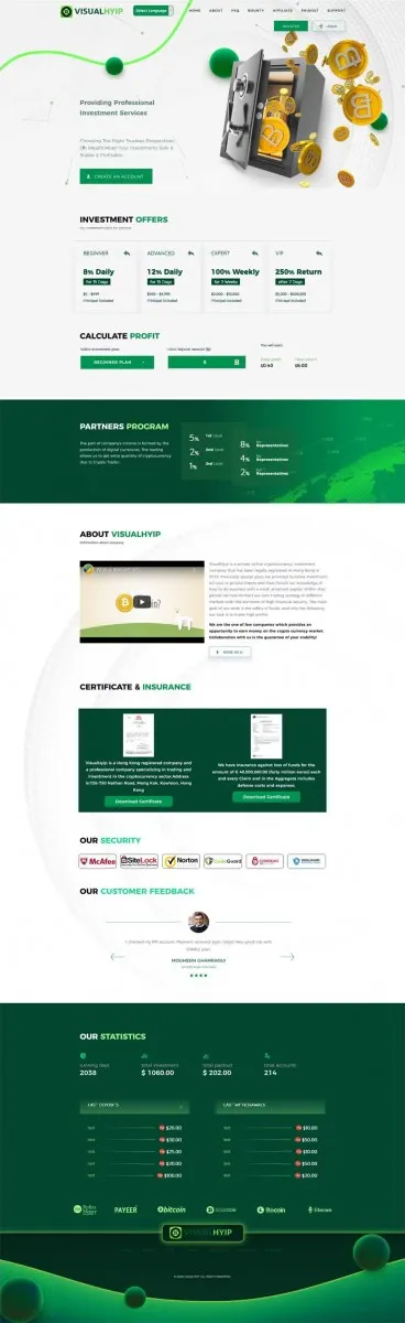 HYIP zvpt Investment Template 1387 Design