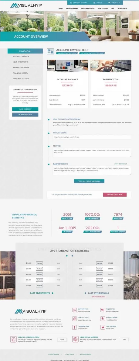 Investment Template 4 Page