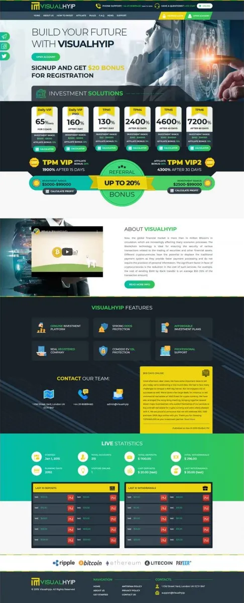 HYIP zvpt Investment Template 1397 Design
