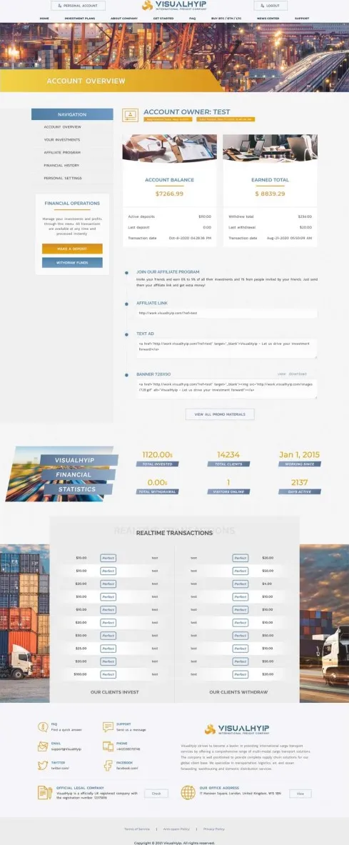 Investment Template 4 Page