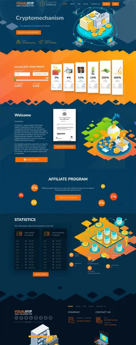 HYIP zvpt Investment Template 1410 Design