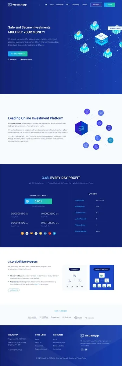 HYIP zvpt Investment Template 1416 Design