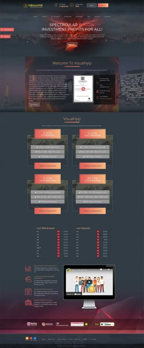 HYIP zvpt Investment Template 1422 Design