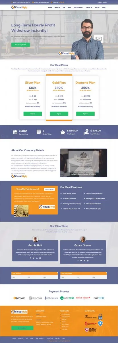 HYIP zvpt Investment Template 1424 Design