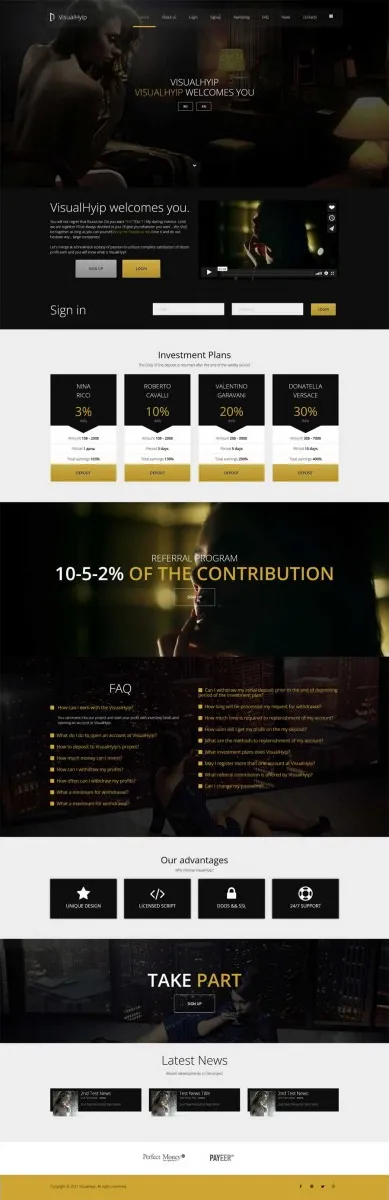 HYIP zvpt Investment Template 1425 Design