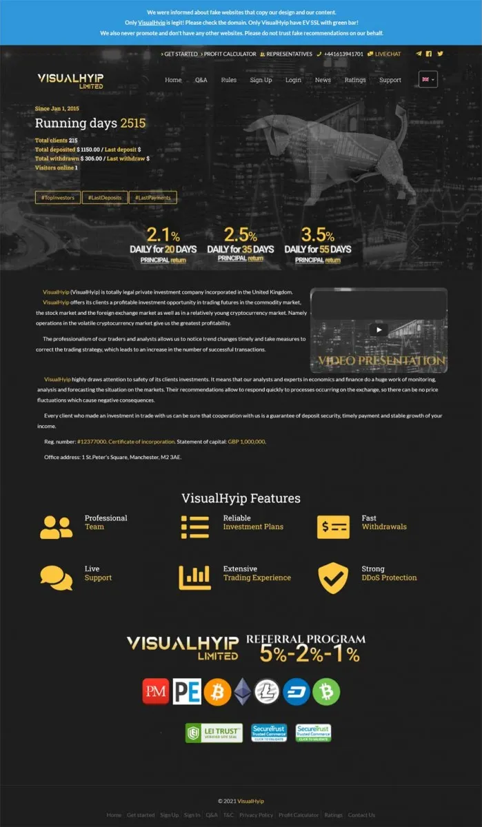 HYIP zvpt Investment Template 1426 Design