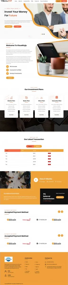 HYIP zvpt Investment Template 1439 Design