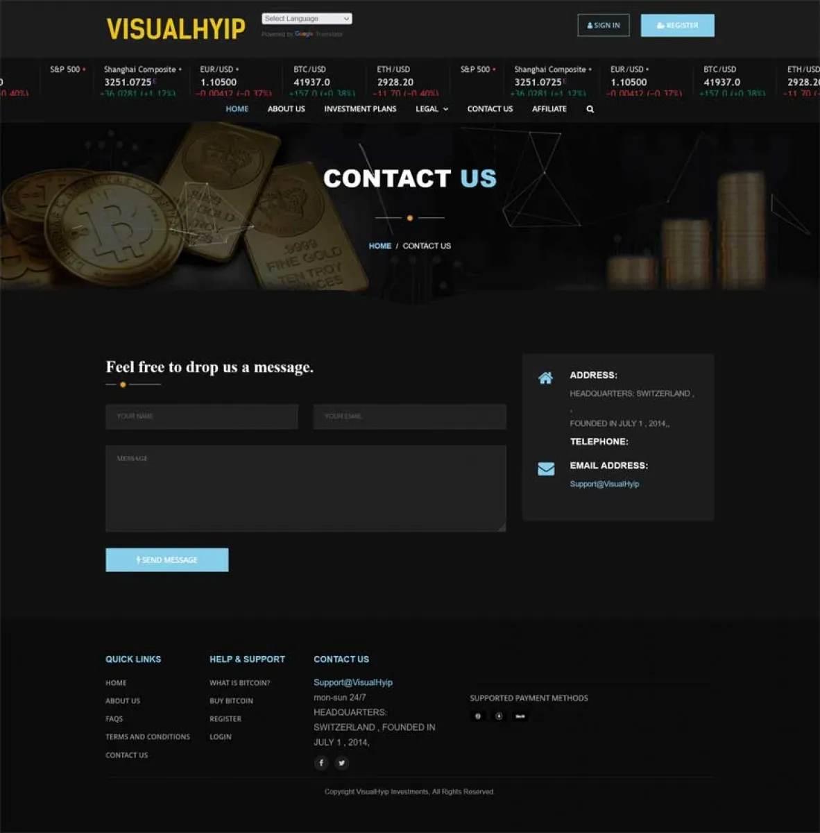 Investment Template 5 Page