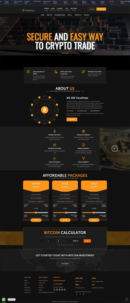HYIP zvpt Investment Template 1444 Design
