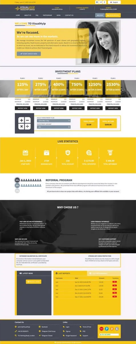 HYIP zvpt Investment Template 1451 Design