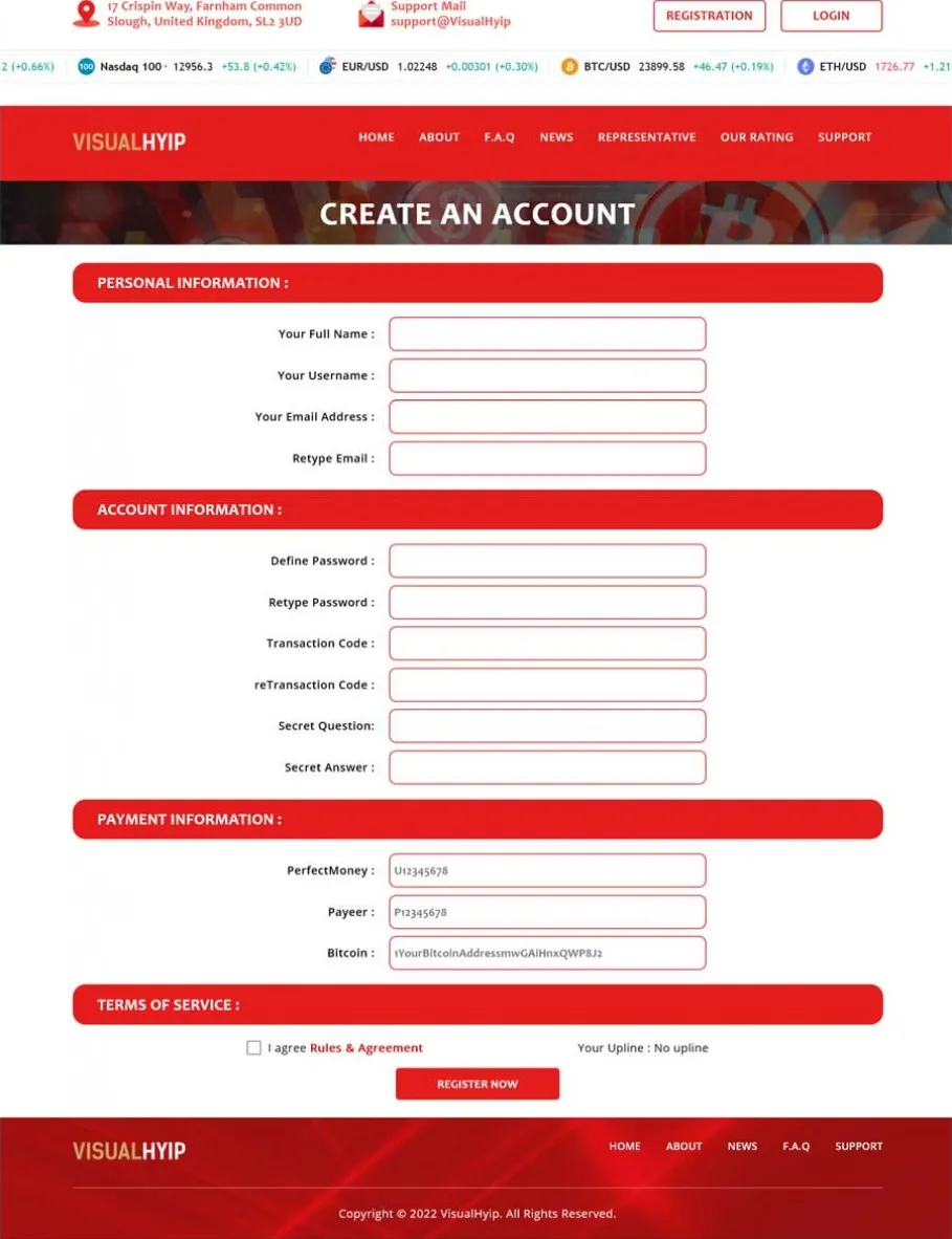 Investment Template 3 Page