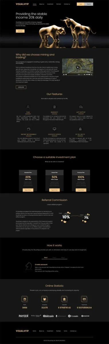 HYIP zvpt Investment Template 1484 Design