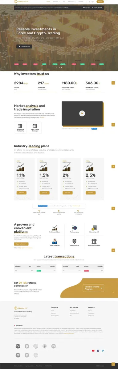 HYIP zvpt Investment Template 1508 Design