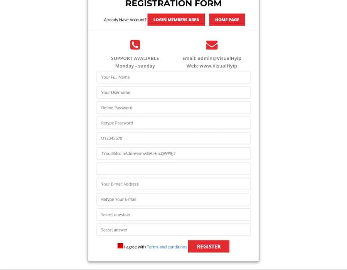 Investment Template 3 Page