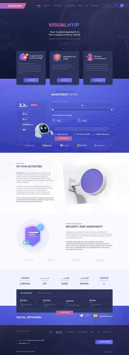 HYIP zvpt Investment Template 1516 Design