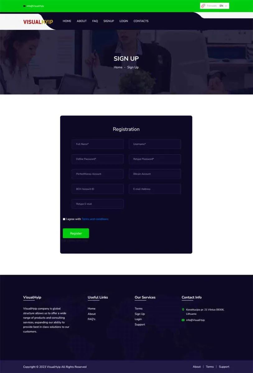 Investment Template 3 Page